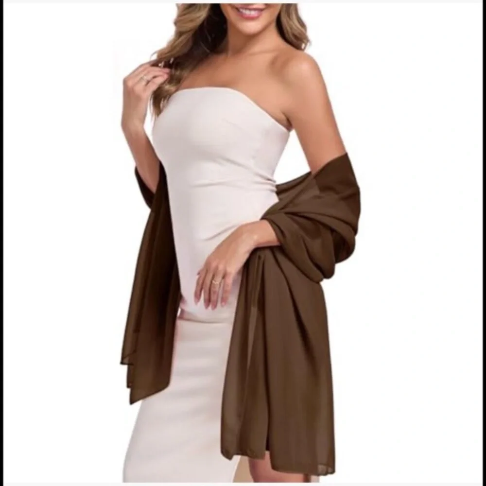Chiffon Shawl Wrap for Evening Dresses Wedding Bridal Scarf Large Oversized new
